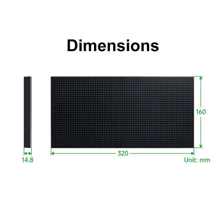 Waveshare RGB Full-color LED Matrix Panel, 5mm Pitch, 64x32 Pixels, Adjustable Brightness - 25848