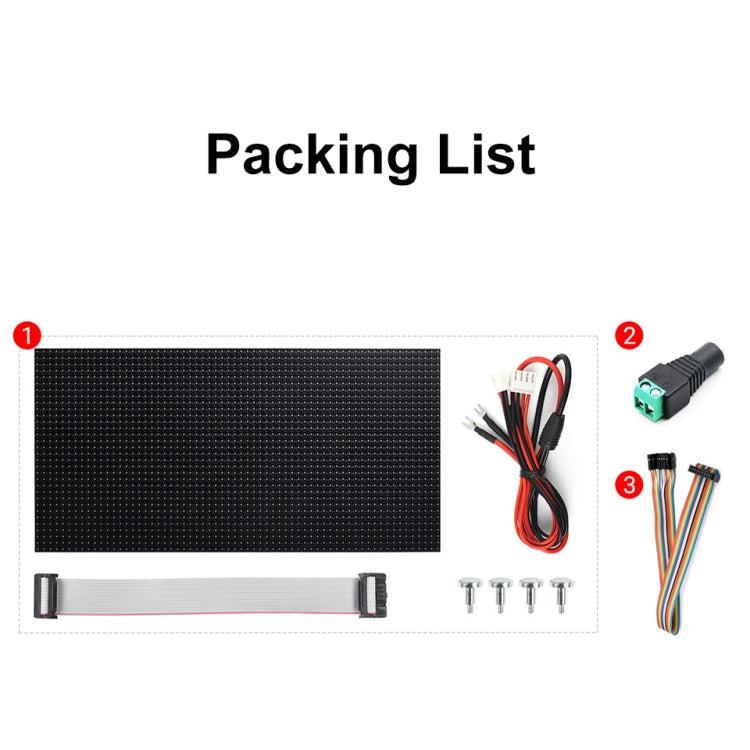 Waveshare RGB Full-color LED Matrix Panel, 5mm Pitch, 64x32 Pixels, Adjustable Brightness - 25848