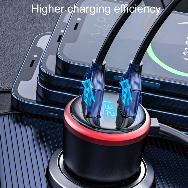 Vehicle Mini Fast Charging Charger Car One To Three Cigarette Lighter, Model: Flagship Version