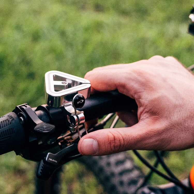 N+1 Mountain Bike Bell Universal Triangle Copper Bell, Color: Rubber Band Silver