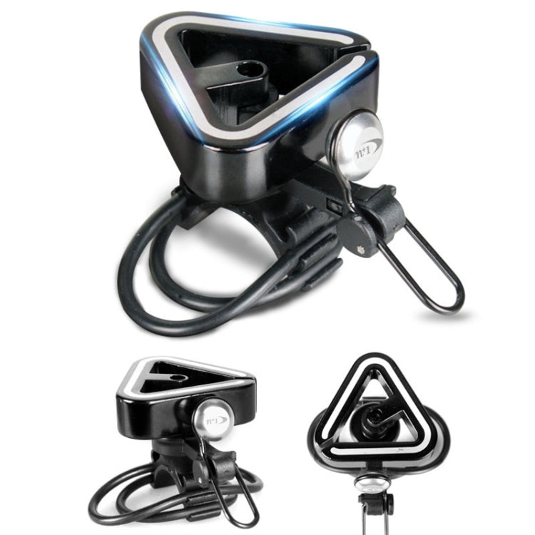 N+1 Mountain Bike Bell Universal Triangle Copper Bell, Color: Rubber Band Black
