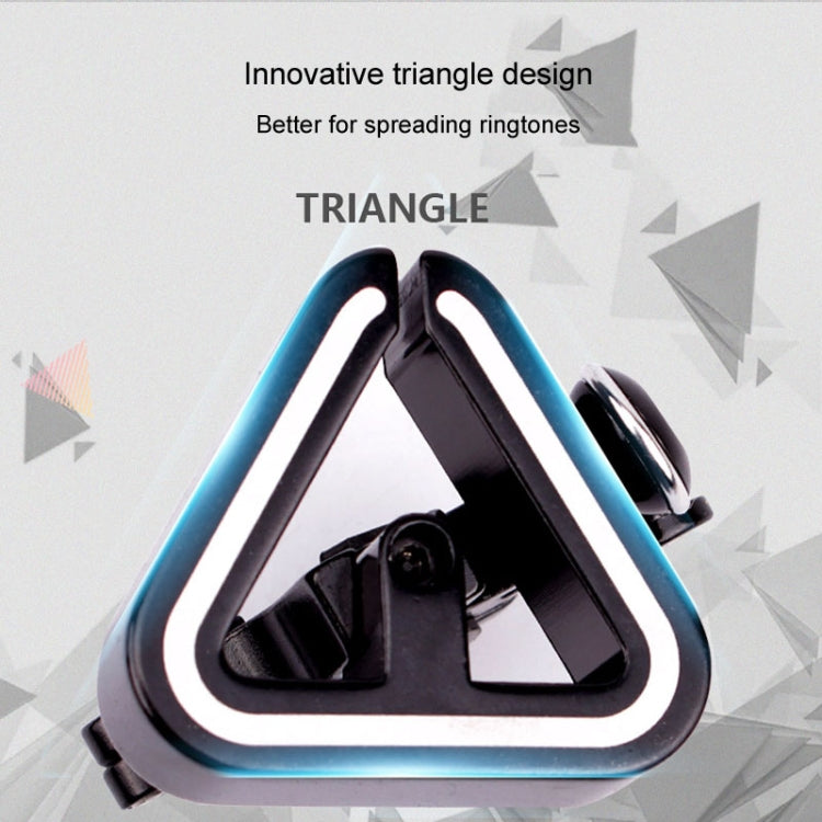 N+1 Mountain Bike Bell Universal Triangle Copper Bell, Color: Rubber Band Black