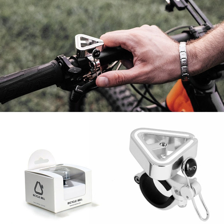 N+1 Mountain Bike Bell Universal Triangle Copper Bell, Color: Rubber Band Black