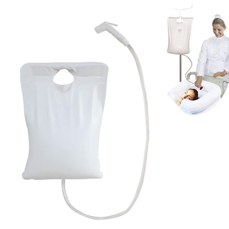 10L Outdoor Camping Portable Folding PVC Bath Water Bag - White