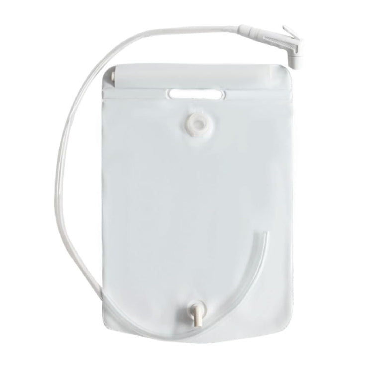 10L Outdoor Camping Portable Folding PVC Bath Water Bag - White