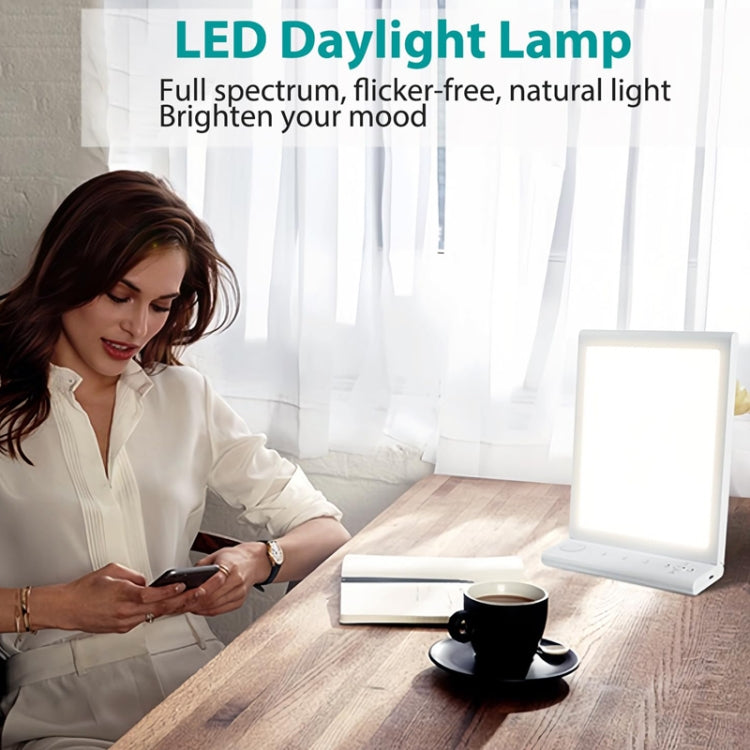 SAD White Noise Phototherapy Lamp Smart Emotional Night Light Music Decompression Therapy Light With Type-C Line+EU Plug