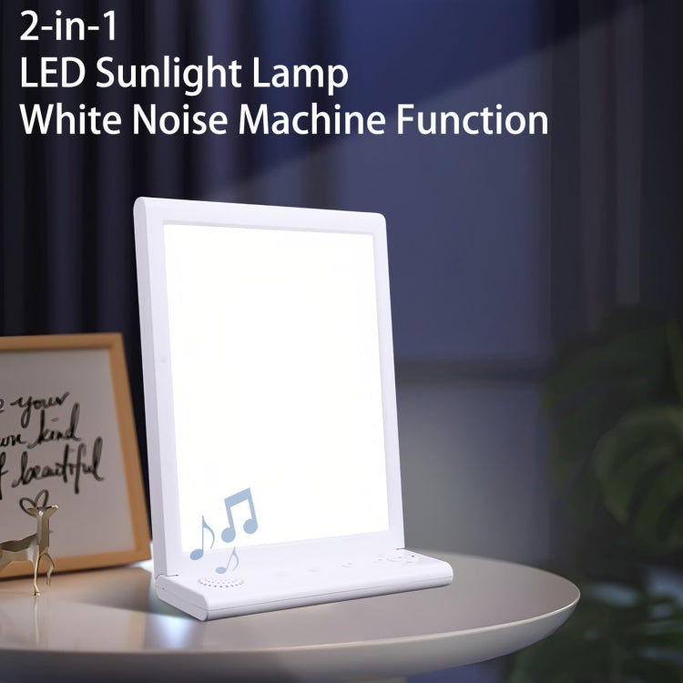 SAD White Noise Phototherapy Lamp Smart Emotional Night Light Music Decompression Therapy Light With Type-C Line+AU Plug