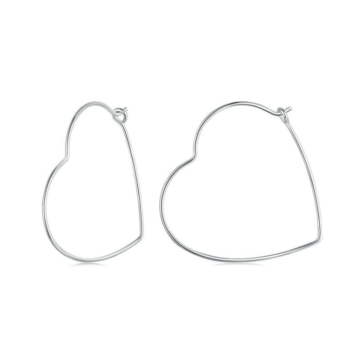 S925 Sterling Silver Zircon Love Heart Earrings - SCE1711