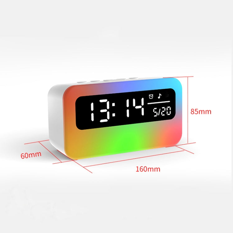 JSK-L30 Bluetooth Speaker Atmosphere Alarm Clock Regularly Wake Up APP Smart Home Charging Night Light - White