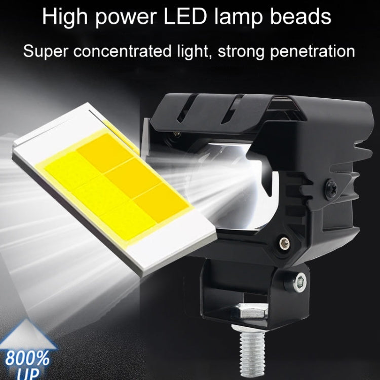 Motorcycle Strong Light With Lens Spotlight Electrical Bike Conversion Spotlight Paving Light - White And Yellow Dual Light