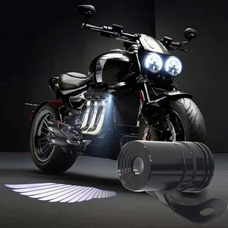 1pair Motorcycle Angel Wings Welcome Light LED Chassis Modified Wings Projector Light
