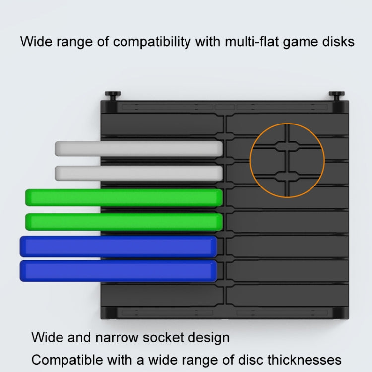 Game Disk Storage Stand Desktop Large Capacity CD Case - Black