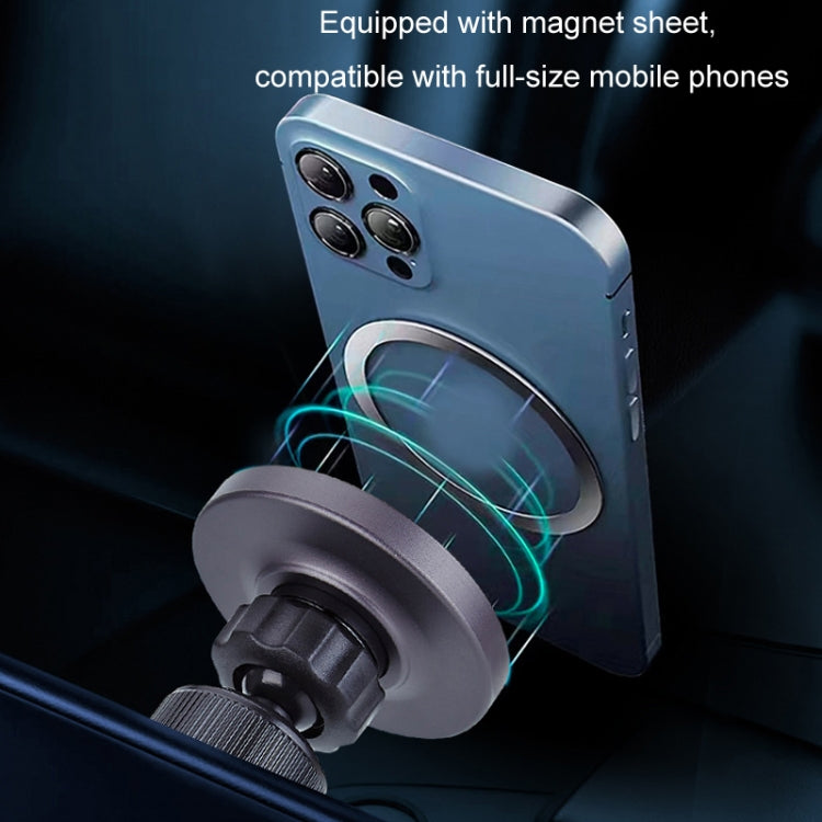 Magsafe 15W Magnetic Colorful Light Wireless Charging Mobile Phone Holder, Color: A9 Air Outlet Dark Gray