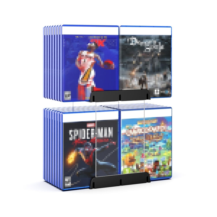 Game Card CD Disk Storage Bracket Wall Mounted Storage CD Case - Black