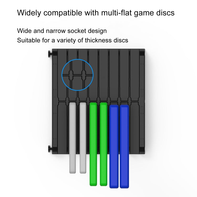 Game Card CD Disk Storage Bracket Wall Mounted Storage CD Case - Black