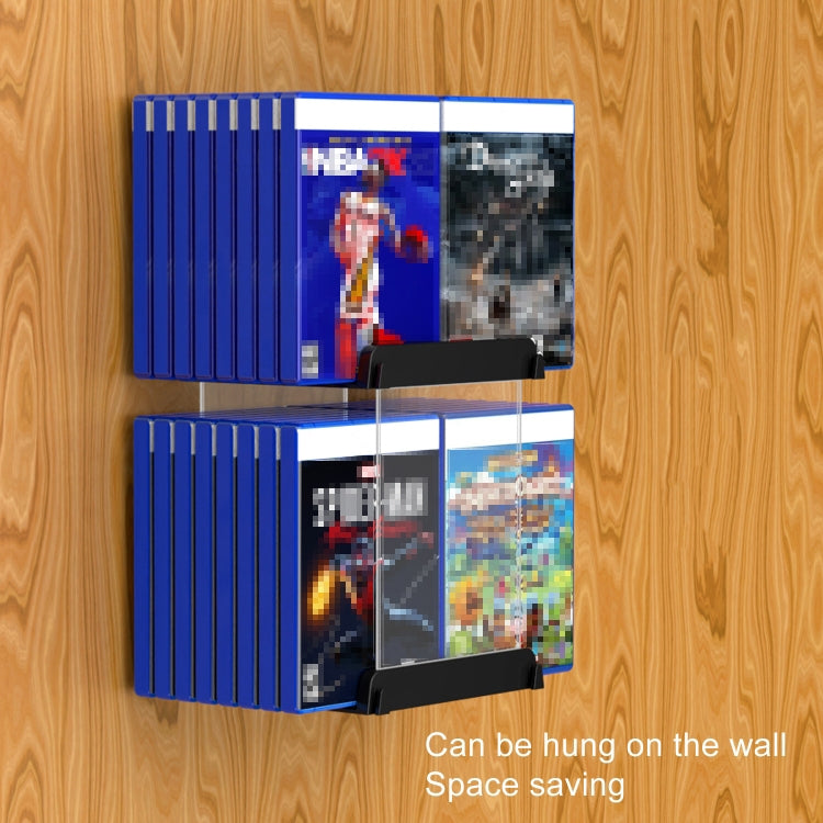 Game Card CD Disk Storage Bracket Wall Mounted Storage CD Case - Black