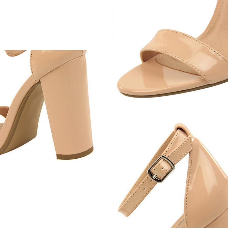 BIGTREE Women Shoes Summer High Heels Simple Chunky Sexy Nightclub Ankle Strap Sandals, Size: 39