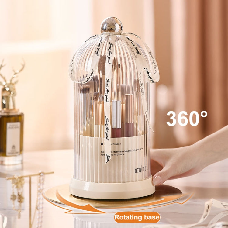Rotating Makeup Brush Storage Bucket Desktop Cosmetic Storage Box, Color: Plating