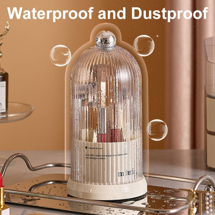 Rotating Makeup Brush Storage Bucket Desktop Cosmetic Storage Box, Color: Plating