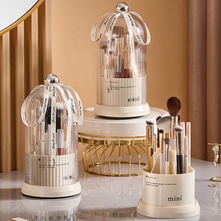 Rotating Makeup Brush Storage Bucket Desktop Cosmetic Storage Box, Color: Plating