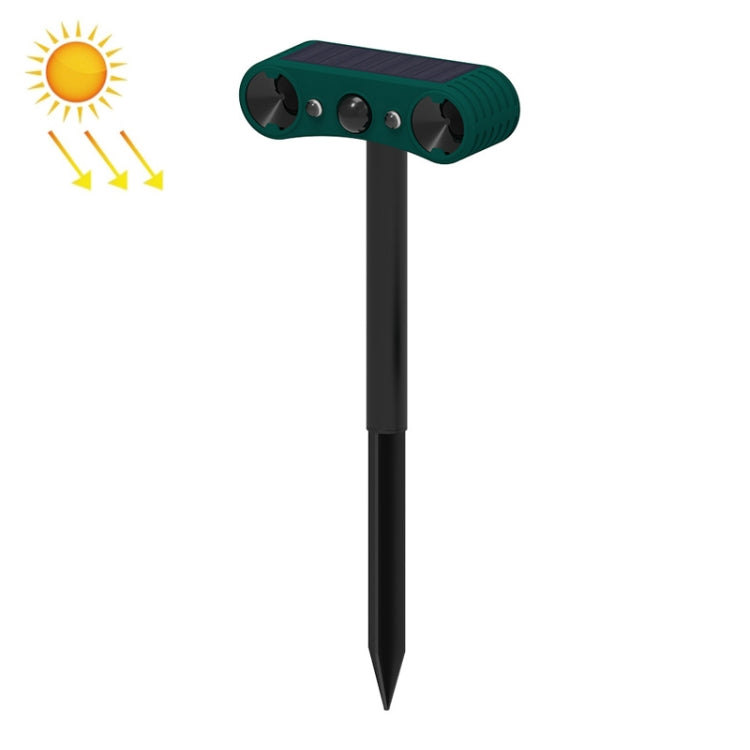 N911W Solar Powered Mouse Repeller Alarm Infrared Sensor Animal Repellent - Green