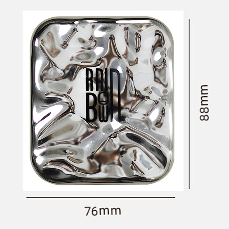 40LEDs HD Infinitely Dimmable Folding Makeup Mirror Portable Flip Double-sided Mirror - Silver