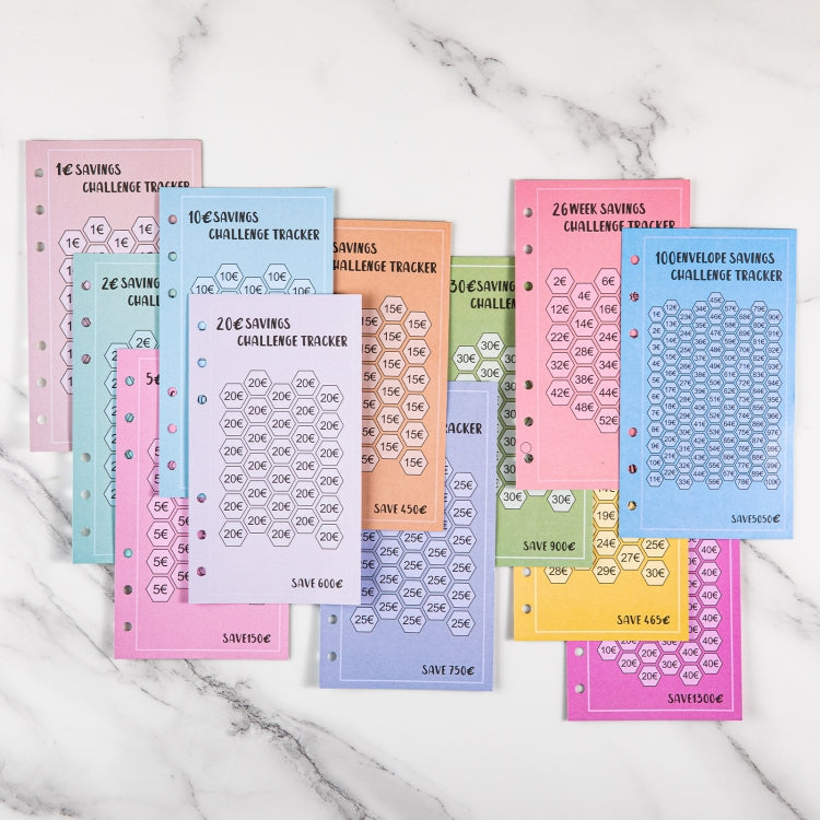 48 Sheets Dollar Version  Savings Challenge Trackers A6 Money Saving Budget Planner Cards