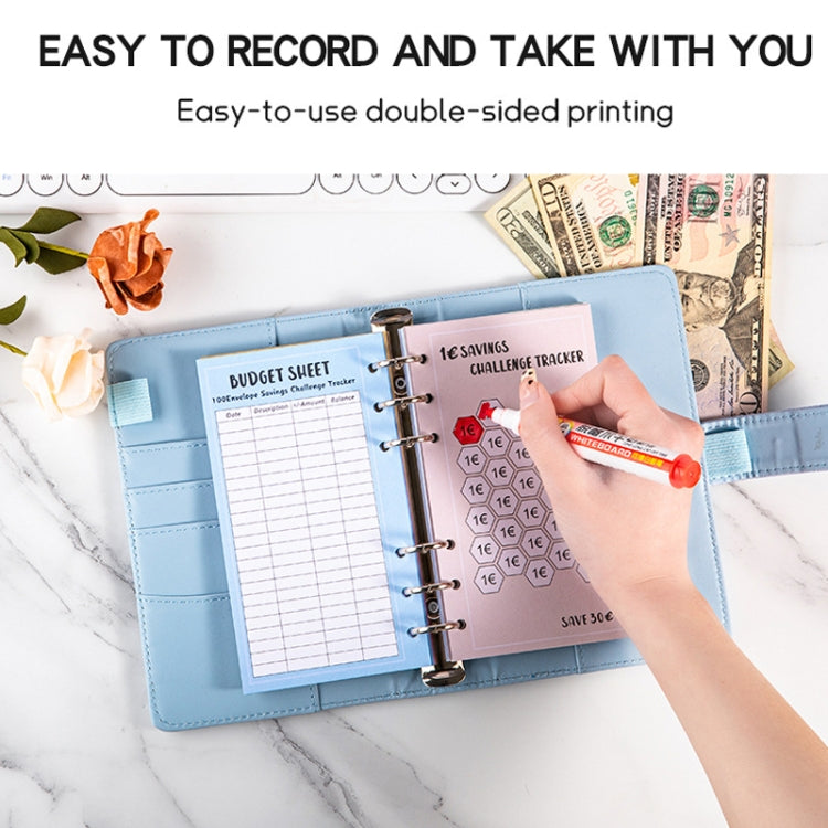 48 Sheets Dollar Version  Savings Challenge Trackers A6 Money Saving Budget Planner Cards