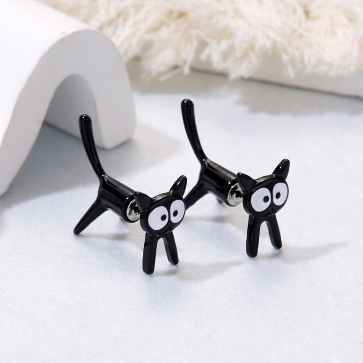 1pair Cute Cats Simple Ear Studs Ladies Detachable Earrings, Style: Model 2