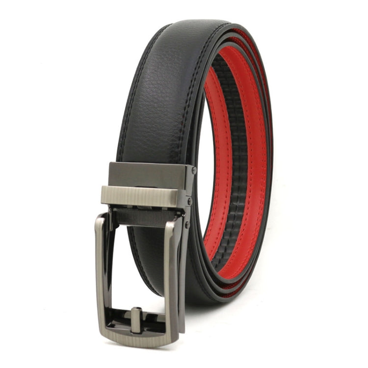 115cm Second Layer Cowhide Men Business Belt Automatic Buckle Belt
