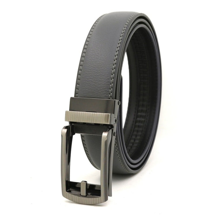 125cm Second Layer Cowhide Men Business Belt Automatic Buckle Belt