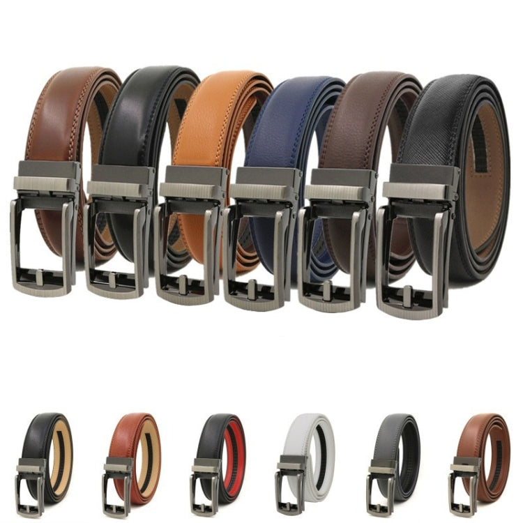 110cm Second Layer Cowhide Men Business Belt Automatic Buckle Belt