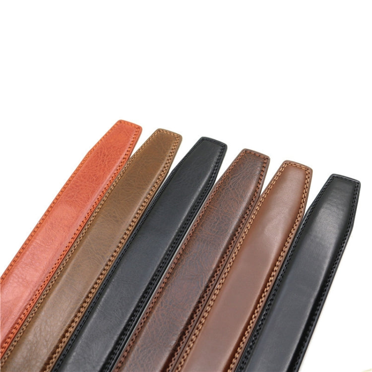110cm Second Layer Cowhide Men Business Belt Automatic Buckle Belt