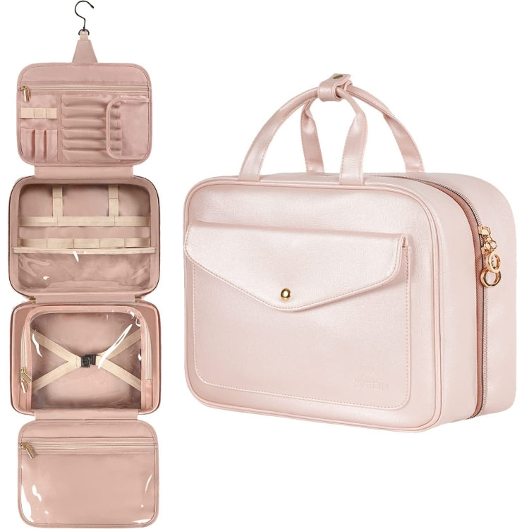PU Large Capacity Waterproof Portable Toiletry Cosmetic Bag Travel Storage Bag
