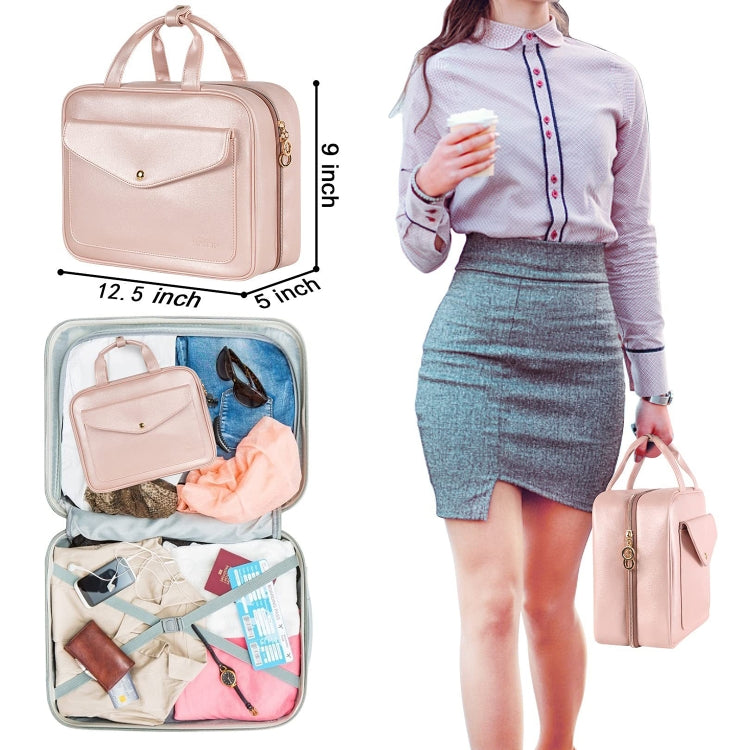 PU Large Capacity Waterproof Portable Toiletry Cosmetic Bag Travel Storage Bag