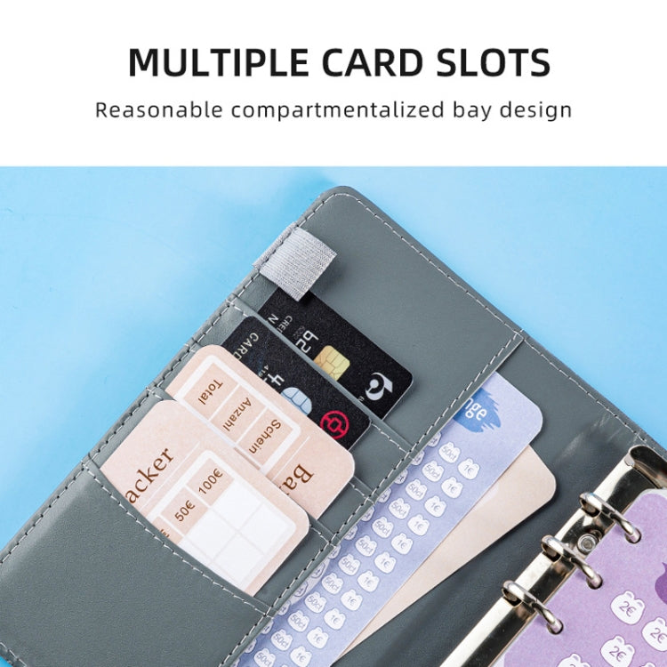 A6 German Loose Leaf Cash Budget Notebook Crocodile Pattern Macaron PU Leather Budget Planner