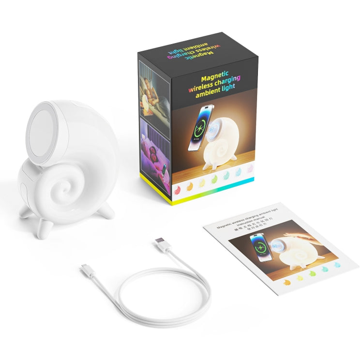 Conch RGB Touch Night Light Magsafe Magnetic Wireless Charger - Colorful