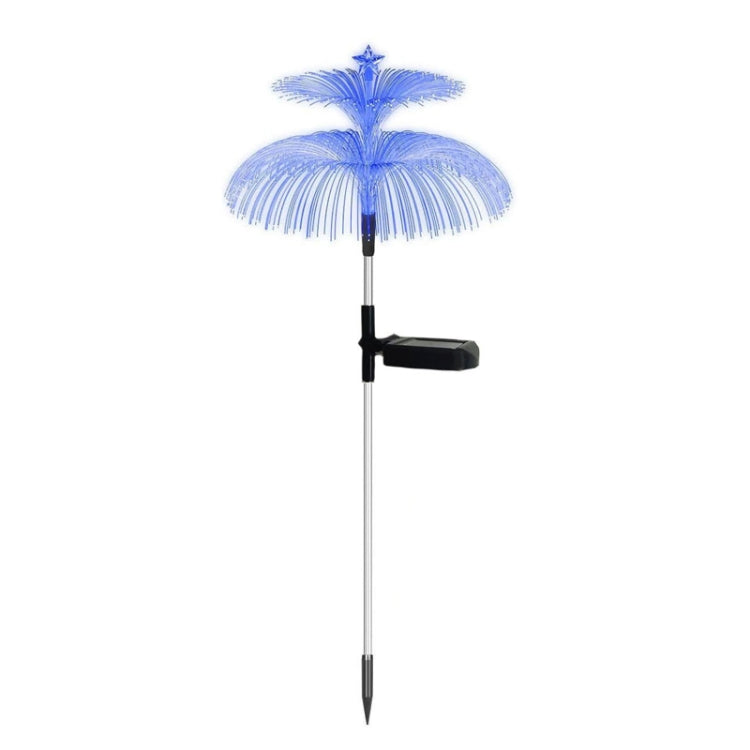 Solar Optical Fiber Jellyfish Lights Outdoor LED Waterproof Garden Decoration Ambiance Light, Style: Stars  - Transparent Tube