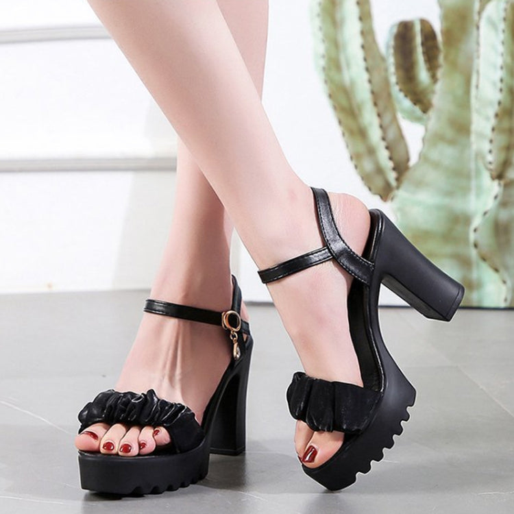 HALINFER Summer High Heel Sandals Thick Bottom Waterproof Platform Women Shoes, Size: 39