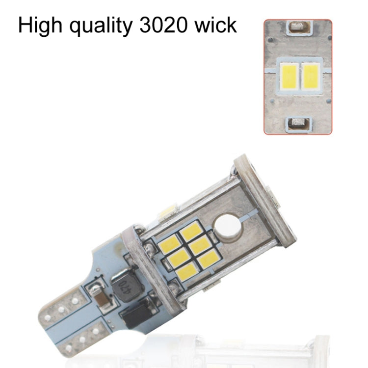 2pcs Automotive LED Reversing Lights Decode Induction Wide Voltage Brake Lights - White