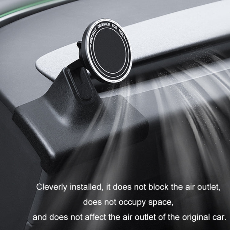 For 2024 Tesla Model 3 Left-hand Drive Air Outlet Magnetic Car Phone Holder - Dashboard Base