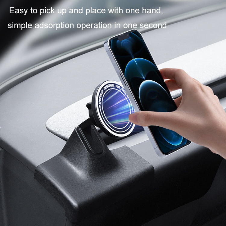 For 2024 Tesla Model 3 Left-hand Drive Air Outlet Magnetic Car Phone Holder - Dashboard Base