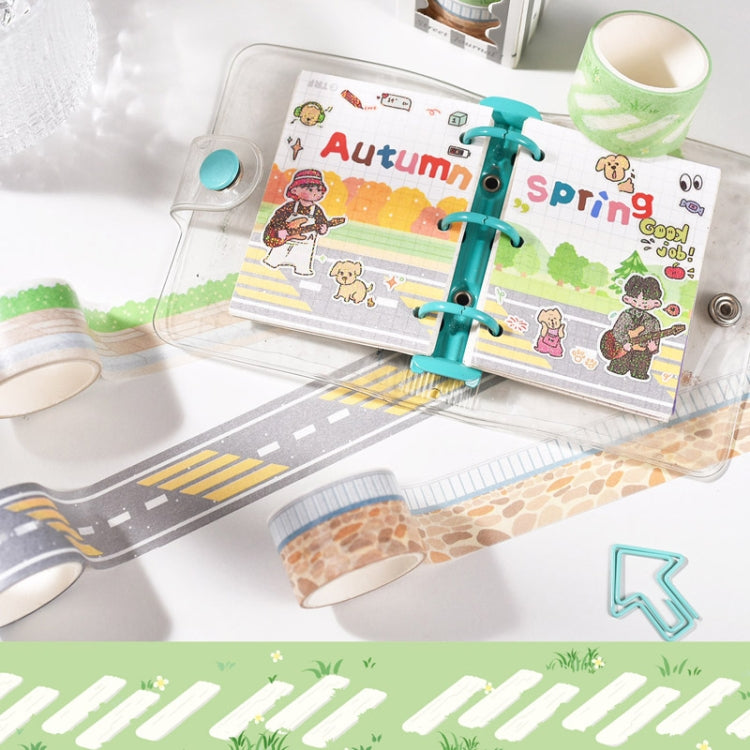 4rolls /Box 2.5cm x 2m Slow Life Washi Tape for Scrapbooking and Journal Decoration, Style: Street Corner Diary