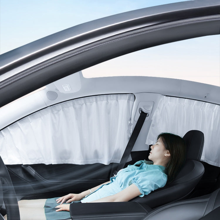 For Tesla Model Y 4pcs Black Car Side Window Privacy Sun Protection Curtain