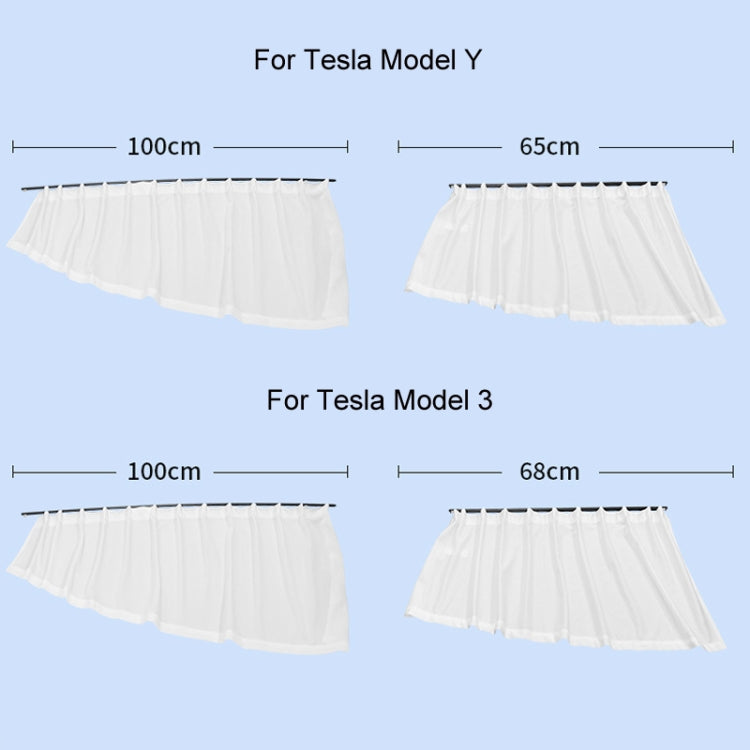 For Tesla Model 3 4pcs Black Car Side Window Privacy Sun Protection Curtain