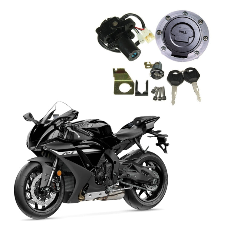 For Yamaha R1 1992-2013 Motorcycle Fuel Tank Cap Electric Door Lock Assembly - TS-R1-A