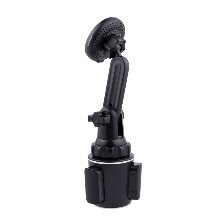 Car Water Cup Holder MagSafe Wireless Charging Bracket - Black