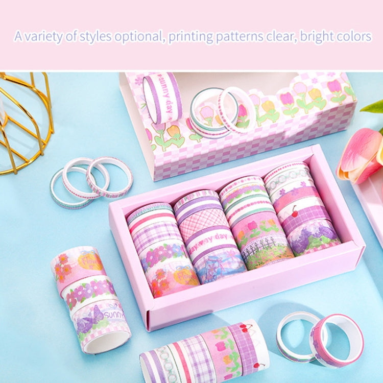 20rolls /Box Art Animals Flowers Washi Tape Set DIY Scrapbook Stickers, Style: Flower Series