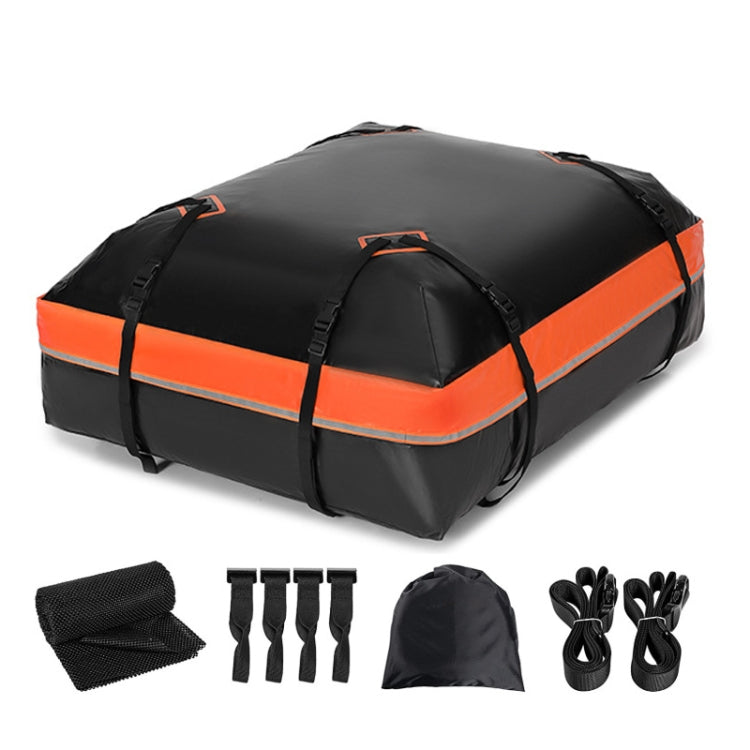 15 Cubic Feet Waterproof Car Roof Storage Luggage Bag - Black
