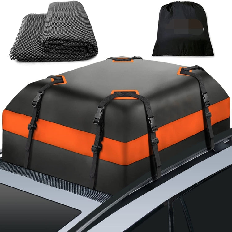 15 Cubic Feet Waterproof Car Roof Storage Luggage Bag - Black